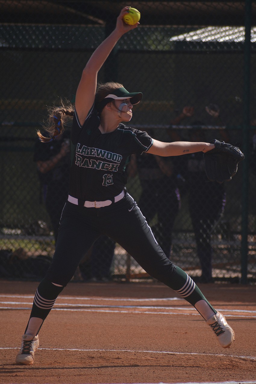 Junior pitcher Brooklyn Lucero threw 3.1 innings, allowing three runs (two earned) against Winter Springs.
