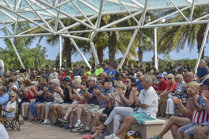 Friends and families of America’s fallen soldiers attend the Sarasota National Cemetery Memorial Day ceremony.