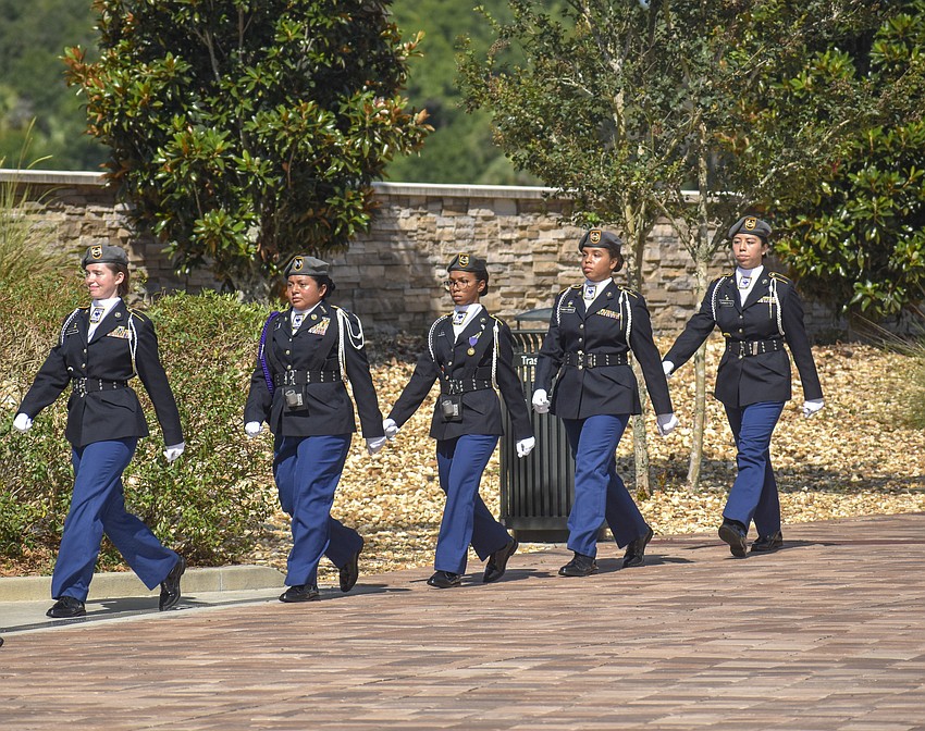 Members of the Cyprus Lake High School JROTC.