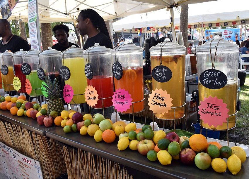 One booth served up free tea samples.