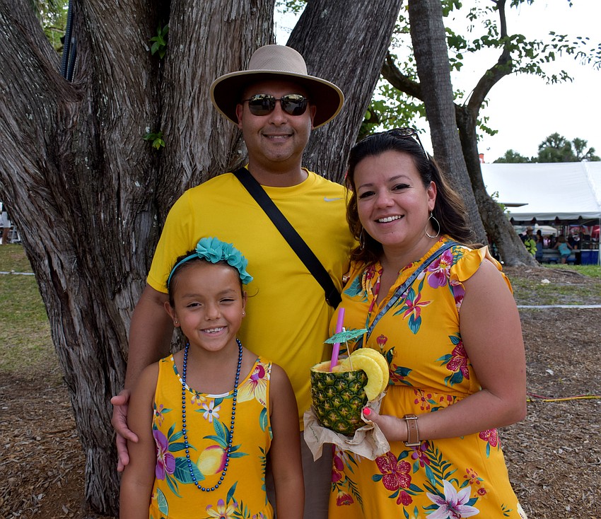 Mariah, Manny and Francis Colon were all matching in yellow.