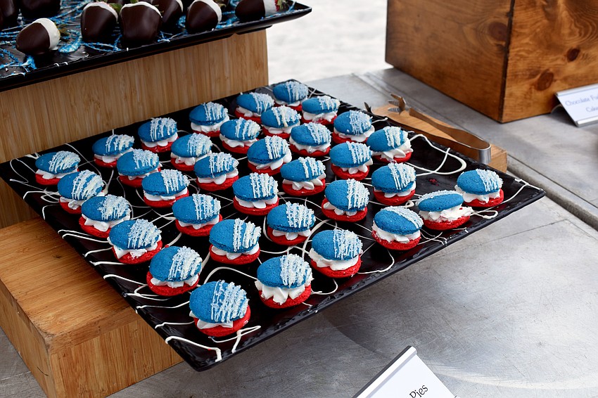 Red, white and blue whoopie pies were one of the desserts guests could choose from.