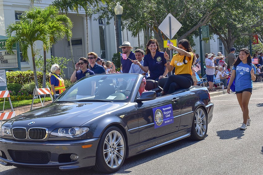 Rep. Margaret Good D- Sarasota (middle) participates in the Memorial Day Parade.