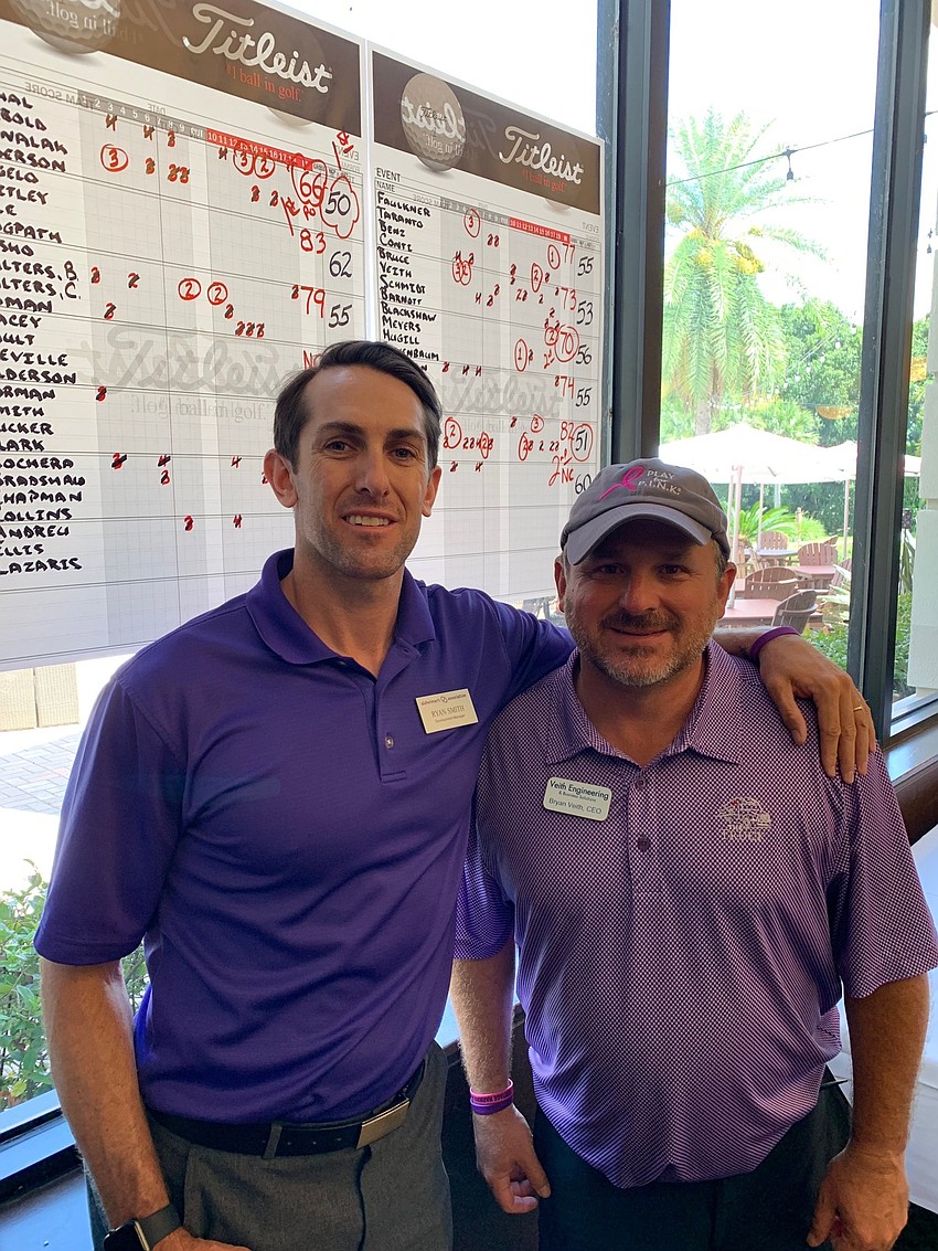Ryan Smith, representing the Florida Gulf Coast Chapter of the Alzheimer's Association, and Bryan Veith. Photo courtesy Bryan Veith.