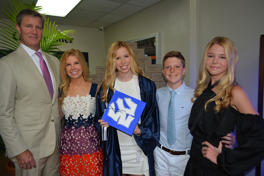 John and Cathleen Studdiford said their daughter, Mairead, might be an entrepreneur after she attends Washington and Lee. Her brother, Owen, and sister, Maeve, came to celebrate as well.
