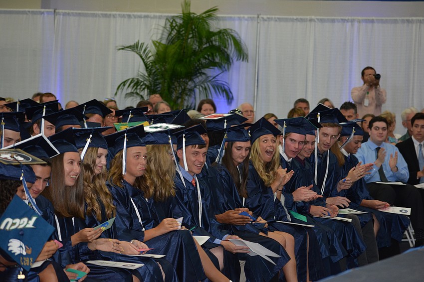 Speeches by Valedictorian Adelaide Mahler and Senior Speaker Katherine Gaukhman entertained the graduates.