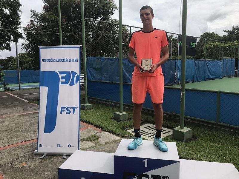 Jake Krug, 16, won an ITF event in El Salvador. Courtesy photo.