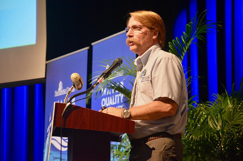 Pat Williams, a residential horticulture agent for Sarasota County, spoke during the summit