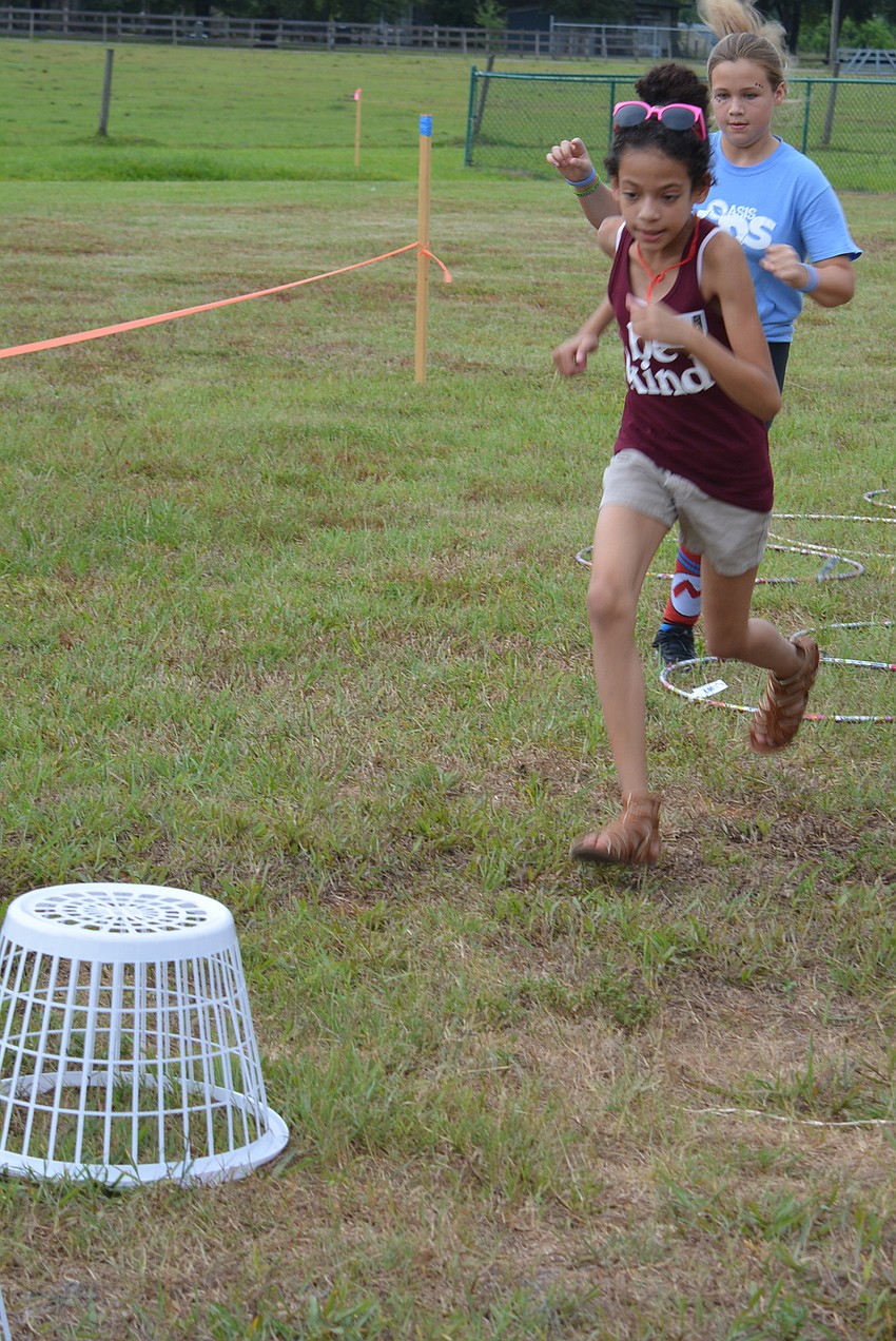 Sarasota's Gianna Colon teases by calling the other girls on her team 