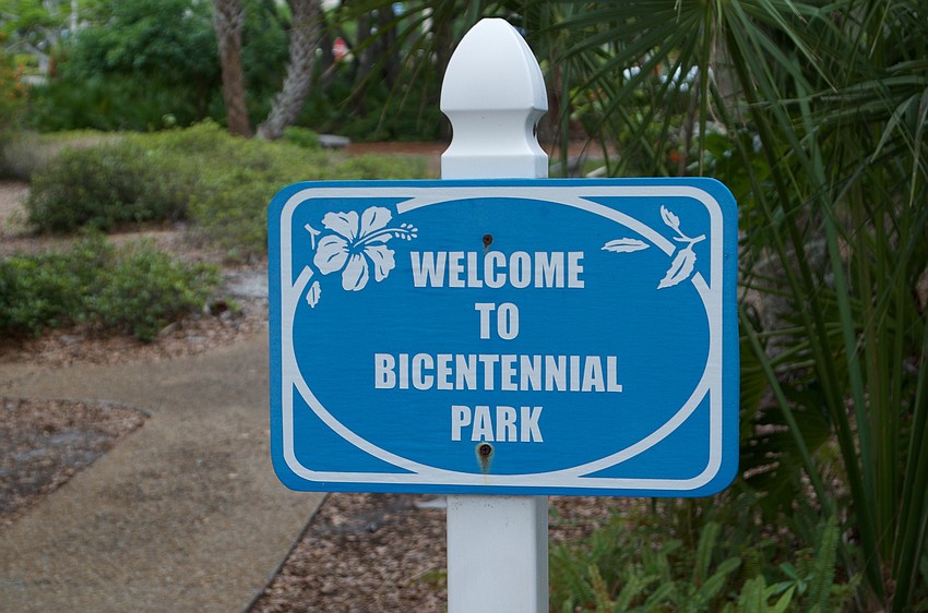Parking for Bicentennial Park is available at Town Hall.