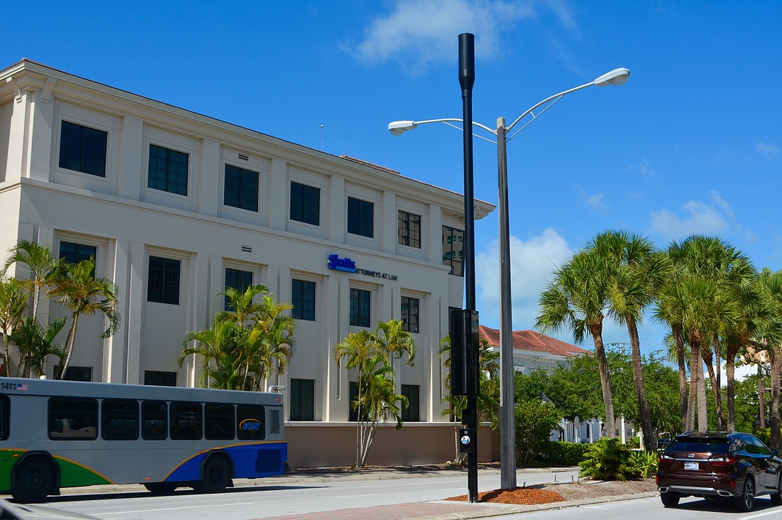 One pole is located on Ringling Boulevard.