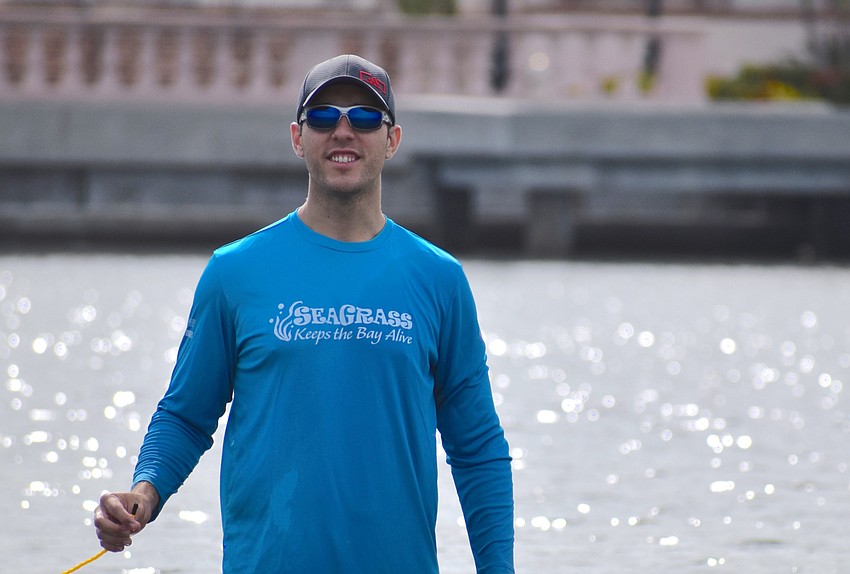 Michael Harrison was working with a group in shallow water near the Ca' d'Zan.