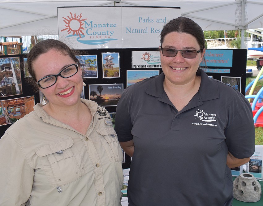 Michelle Leahy and Sarah Denison of Manatee County Parks and Natural Resources presented a display and brought a play zone for children.