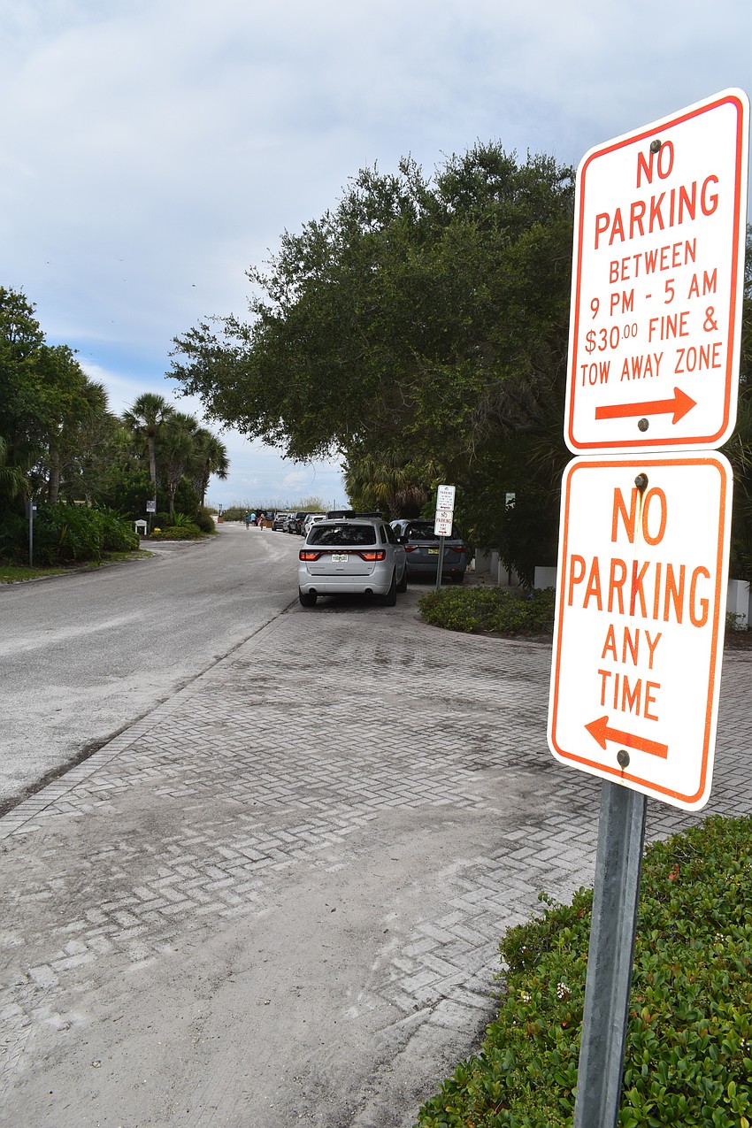 Parking is limited to about 30 parallel spots on North Shore Road.