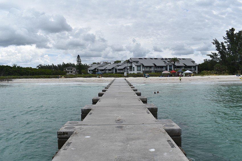 Two sand-saving groins were built years ago.