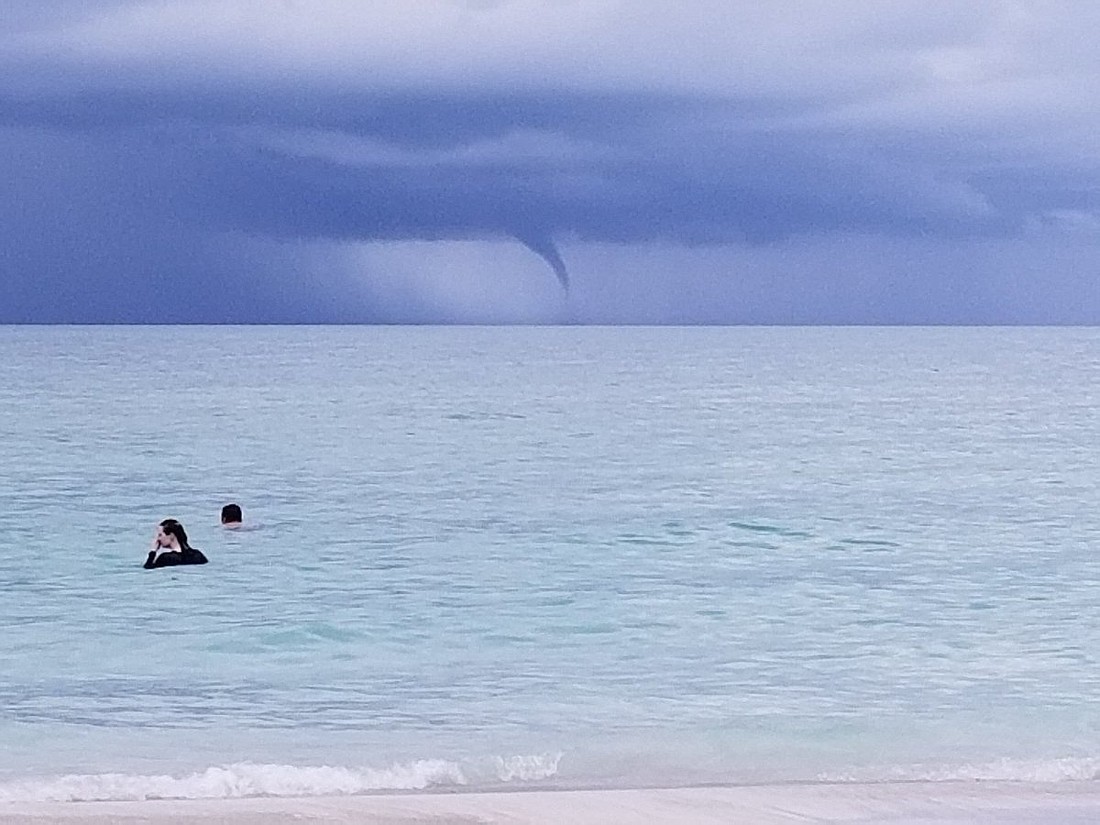 Rick Brauckmuller shared this photo of a possible waterspout on his Twitter. Photo Courtesy.