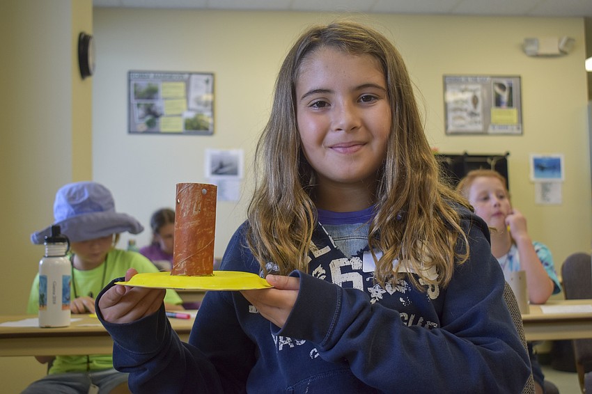 Laila Pumarejo's favorite part of creating her coral polyp was coloring it.