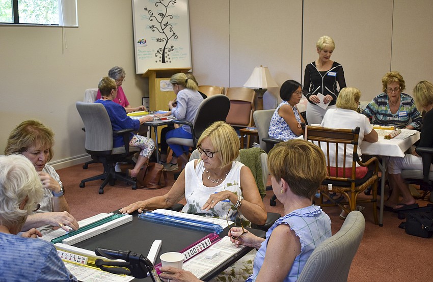 Roughly 12 people play mahjong each week at The Paradise Center.