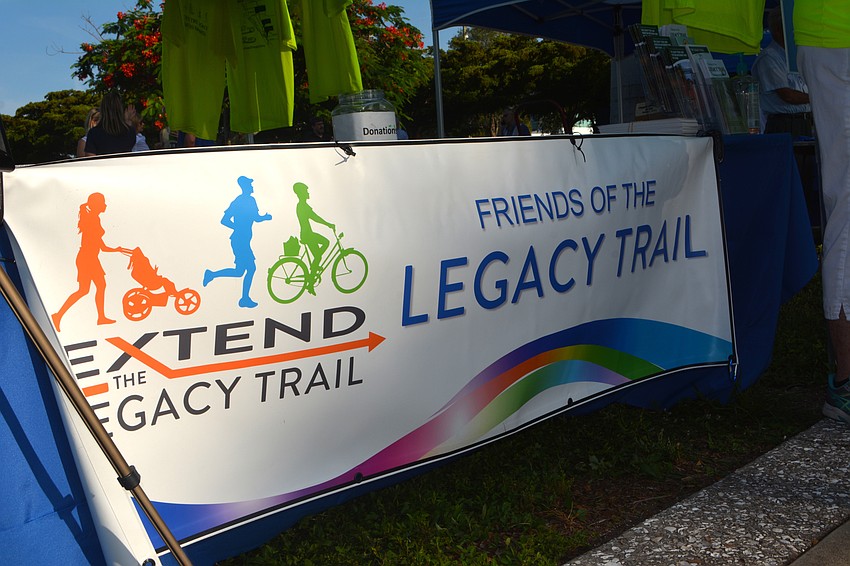 The Friends of the Legacy Trail showed up in support of the kick-off event