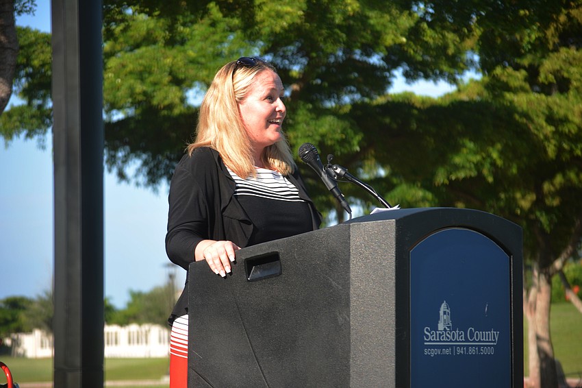 Parks, Recreation and Natural Resources Director Nicole Rissler opened the speaking segment of the event