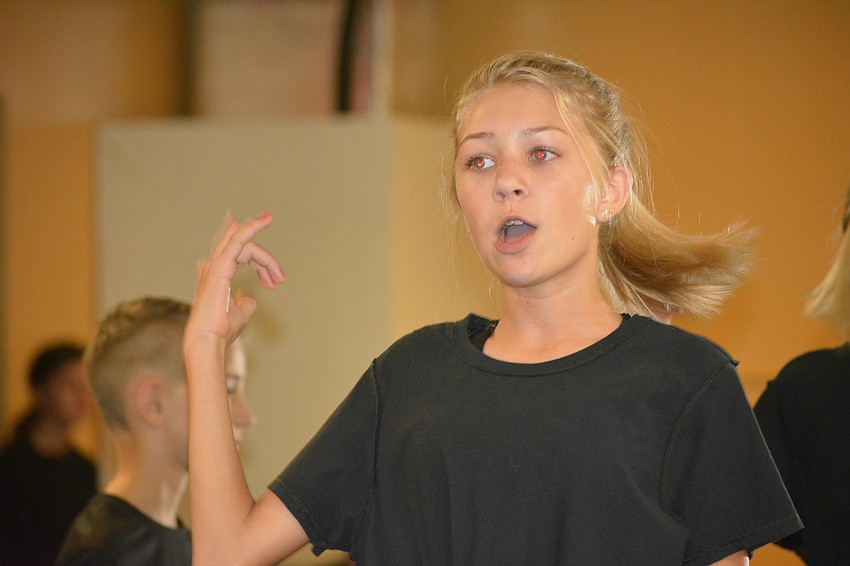 Alexa Hornung does a dance number during 