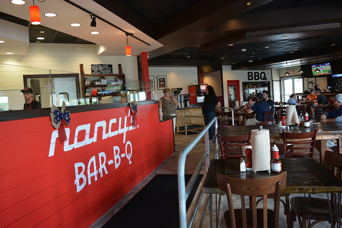 Nancy&#39;s Bar-B-Q opened July 1 for customers in Lakewood Ranch at Lorraine Corners. It eventually will replace the store at Main Street at Lakewood Ranch, which will offer pre-prepared options for Nancy&#39;s Bar-B-Q customers.