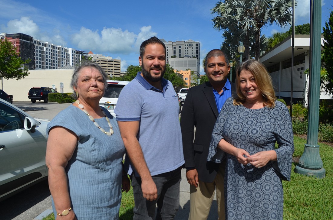 Francine DiFilippo Kent, Raymmar Tirado, Shay Atluru and Stephanie Immelman hope to unite downtown stakeholders behind a common promotional cause.