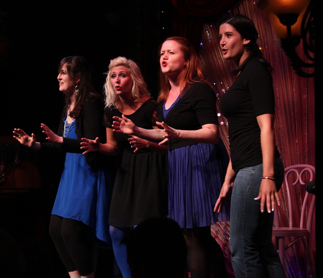 Stacked is an all-female musical improv group based in Chicago featuring Stacey Smith (second from the left). Courtesy photo
