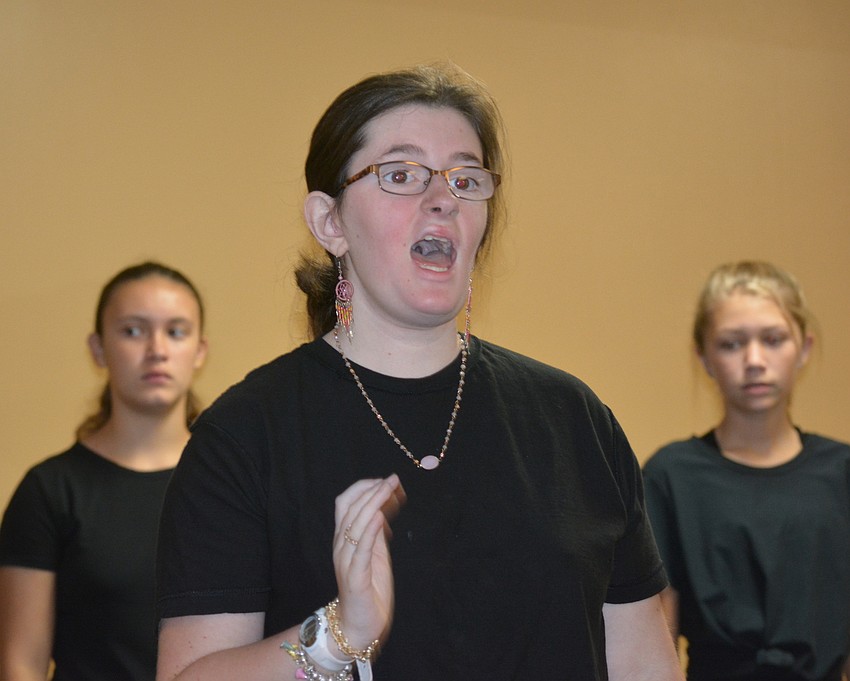 Taylor Fowler performs in 'Hamilton'