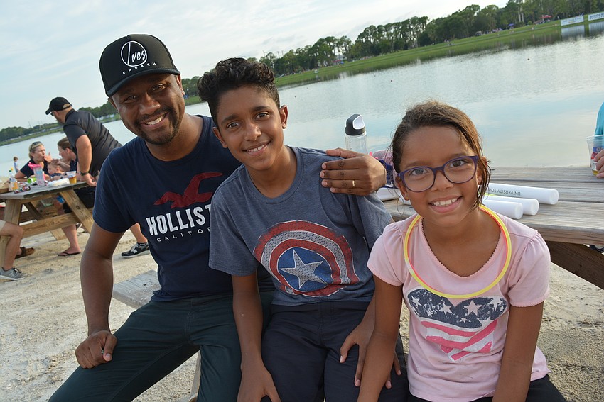 Welbert, Filipe and Lidia Siqueira, of Sarasota, came for the first time.