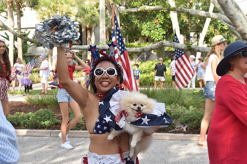 Debbie White and her pup Chanel were both decked out and cheered throughout the parade. They won Best Dog and Owner combo.
