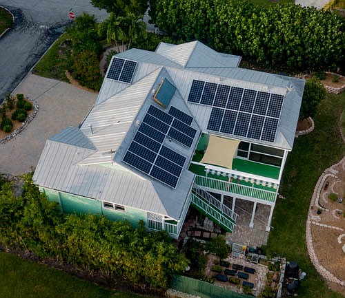 Rusty Chinnis's newly solar paneled roof. Photo courtesy of Rusty Chinnis.