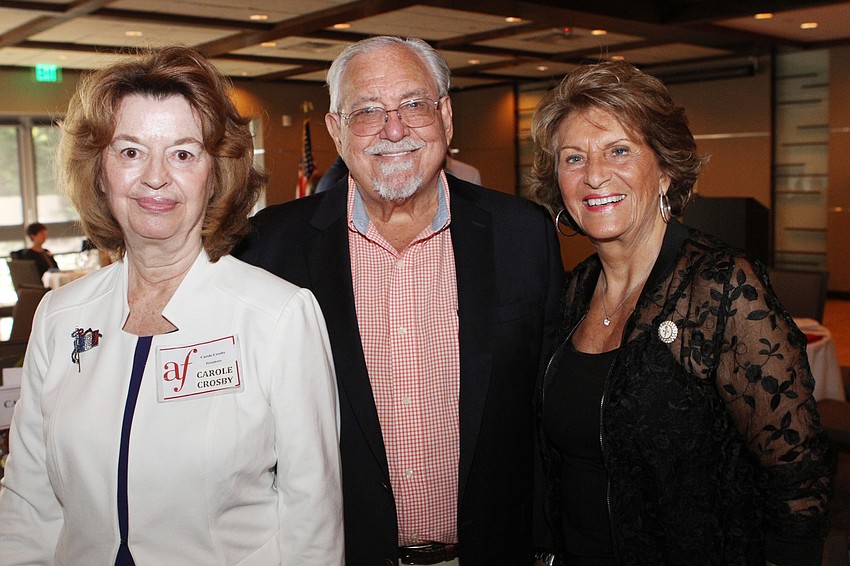 Alliance Francaise de Sarasota President Carole Crosby with Gene and Elena Oliveri