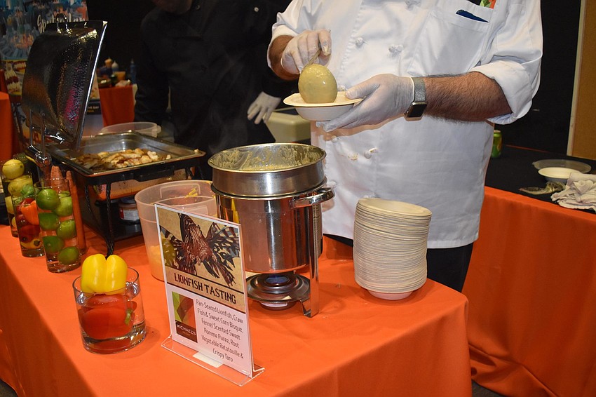 Jamil Pineda of Michael's on East serves up his bisque.