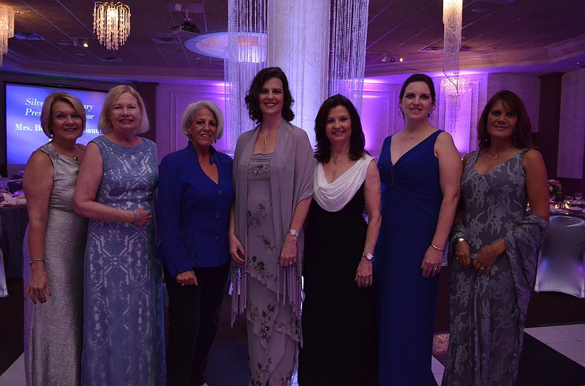 The Silver Soiree committee with Lynn Soussou, Margaret McArdle, Marlene Hauck, Kameron Hodgens, Debbie Partridge, Charlene Thorpe and Gail Welch.