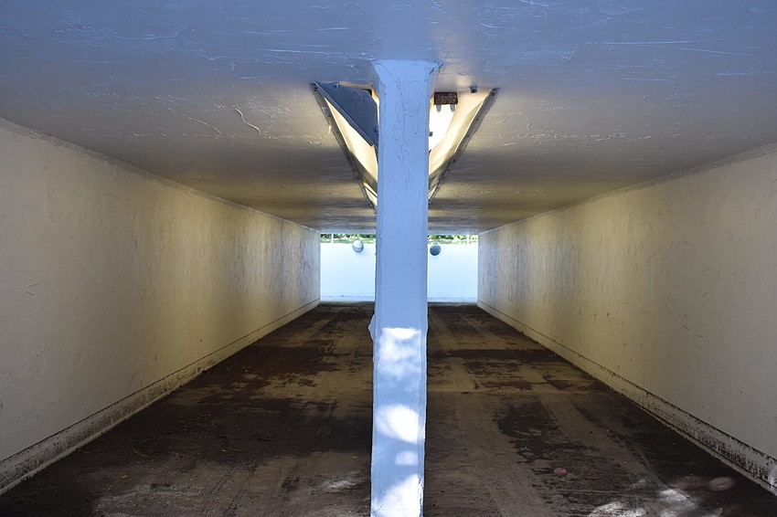 Just passing through. Use this tunnel to stay on the sidewalks when crossing the road.