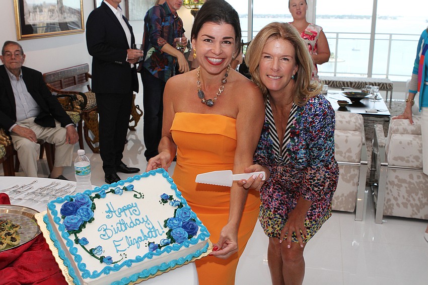 President and CEO of Selah Freedom Elizabeth Melendez-Fisher Good surprised Elizabeth Moore with a birthday cake.