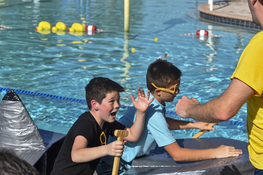 Jose Velez cheers for his teams victory.