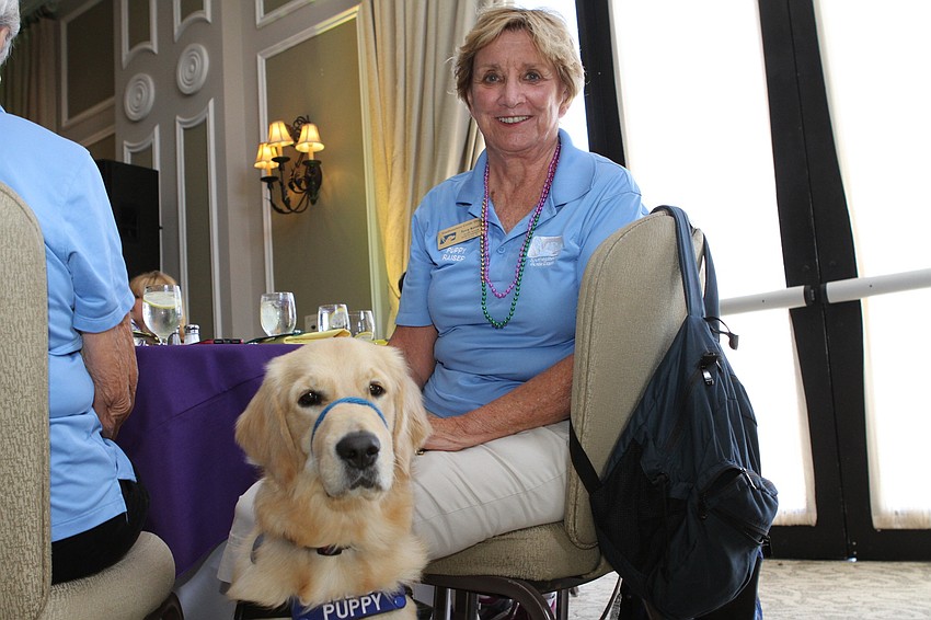 Nugget the golden retriever and Terry Kersey