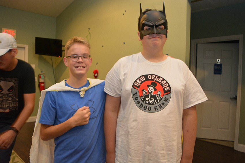 East County's Max Mench and Sarasota's JJ Cavazos are ready for the superhero themed-week.