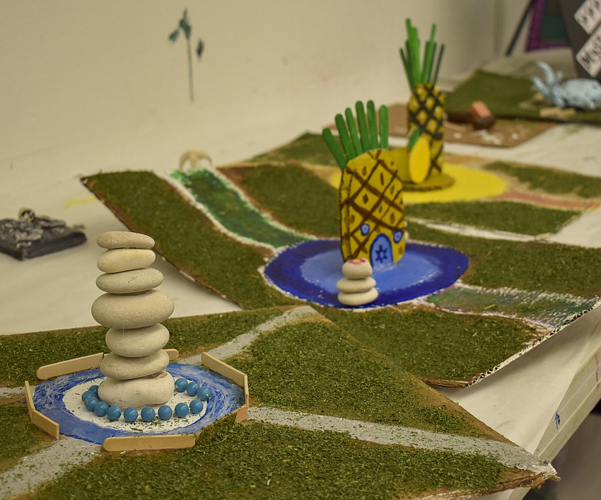 Emerging Artists Maya Lin architecture dioramas take a Spongebob Squarepants spin.