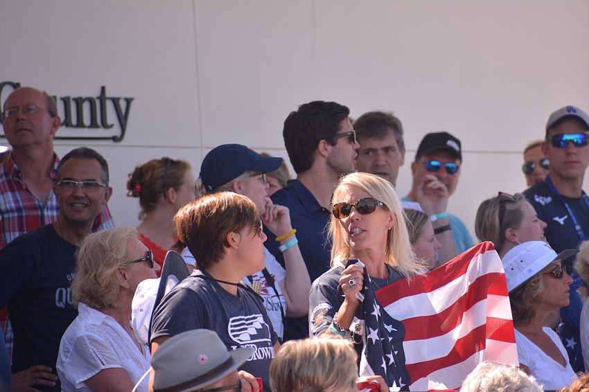 The crowd at Nathan Benderson Park was loud in support of the United States.