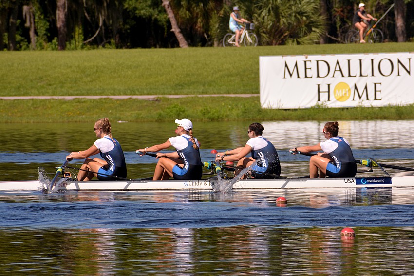 U.S. rowers Kaitlyn Kynast, Meredith Koenigsfeld, Teal Cohen and Chase Shipley took bronze in the women's four (6:39.89).