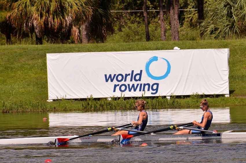 U.S. rowers Elizabeth Ray and Grace Joyce finished sixth in the lightweight women's double sculls (7:21.12).