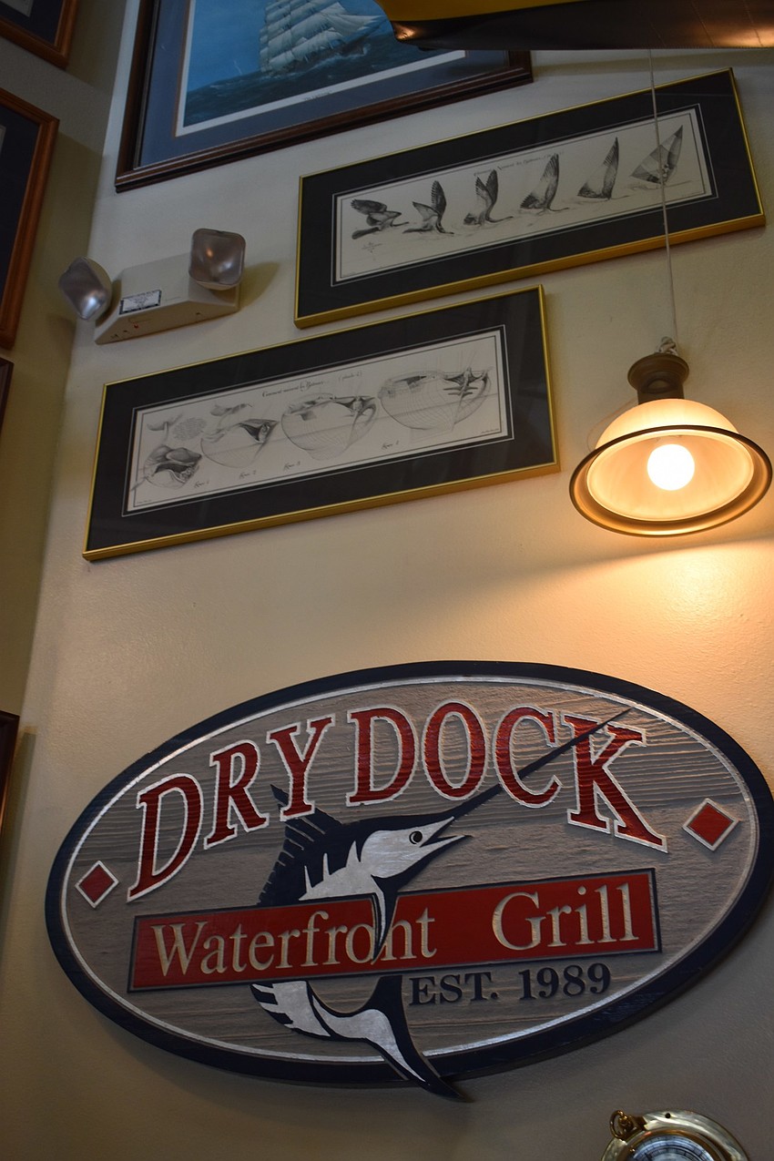 The inside is covered in nautical decor, of course.