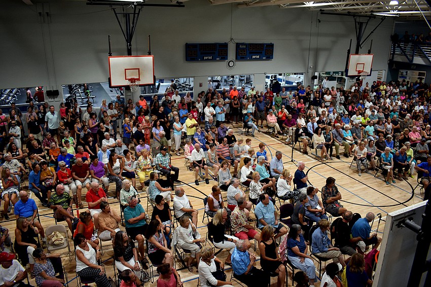Hundreds gathered for the town hall.