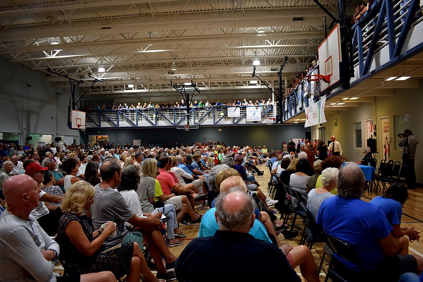 Hundreds turned up to express their concerns and hear from officials.