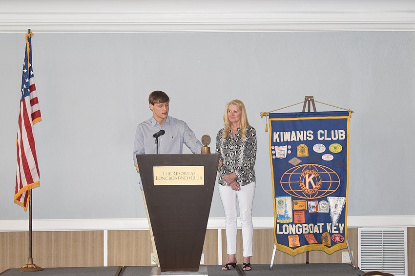 Zack Sessa thanked the club for the scholarship.