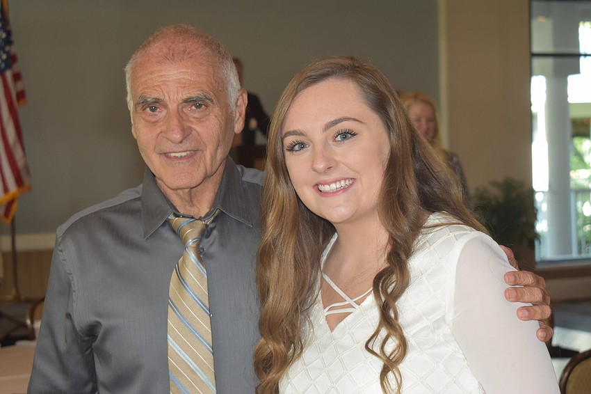 Mike Haas attended the event to watch his granddaughter, Kaitlyn Needham, accept her scholarship.