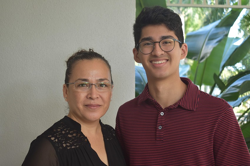 Juanita Torres came with her son, Victor Garcia.